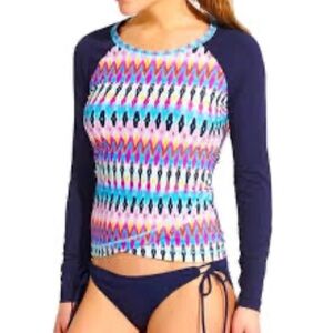 ATHLETA// Printed Long Sleeve Rash Guard